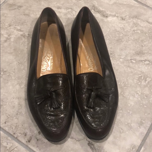 Salvatore Ferragamo brown tassel shoes size 7.5 main image 4